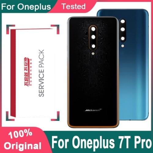 Original Back Housing Replacement For Oneplus 7T Pro Back Cover Battery Glass For One Plus 7T Pro Rear Cover With Logo
