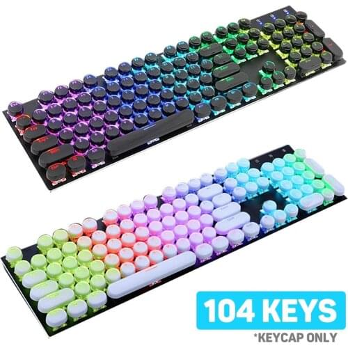 104Pcs/Set Translucent Key Cap Cover Mechanical Keyboard Keycaps Replacement 104 keys design for mechanical keyboard