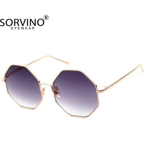 SORVINO Trendy New Cute Sunglasses Polygon Irregular Sun Glasses Brand Designer Women/Men Fashion Big Frame Eyeglasses A0023