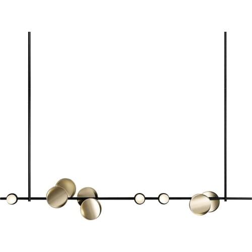 Modern Hardware Pendant Lights Rectangular LED Restaurant Suspension Lighting Villa Model Designer Living Room Bedroom PA0268