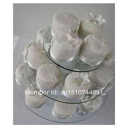 Wedding decoration 3 Tier Round Acrylic Cupcake Stand, 3 Tier Round Perspex Cupcake Stand, 3 Tier Round Plexiglass Cupcake Stand