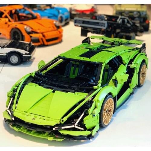 New LepinBlocks 81996 Green Super Sports Car Sian Compatible 42115 Building Blocks Bricks Educational Toy Children Gift