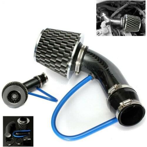 Carbon Fibre Car Cold Air Intake Filter Induction Pipe Power Flow Hose System Silicone Hose Air Intake Filter Alumimum Pipe