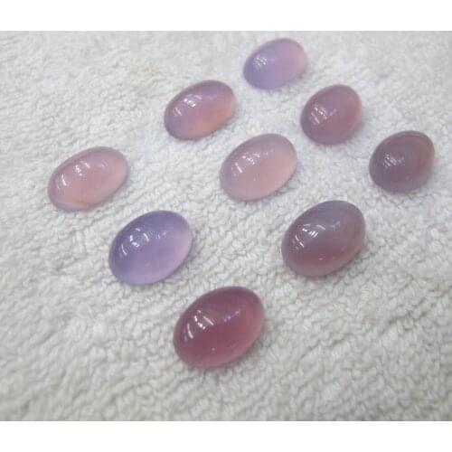 High Quality Natural Purple Agat e Carnelian Oval Shape 10x14mm Cabochon Natural Gem Stone Jewelry Ring Cabochon 20pcs/lot