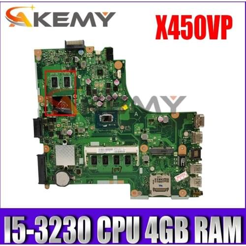 X450VP I5-3230 CPU 4GB RAM Motherboard REV 2.1 For ASUS X450VP X450V X450 A450V Laptop Mainboard Test OK