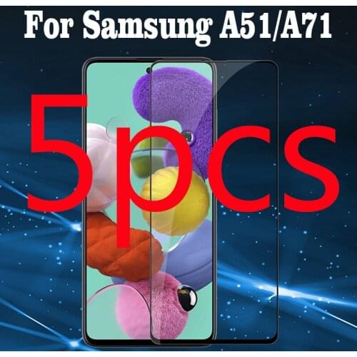 5PCS 3D Tempered Glass Safety For Samsung Galaxy A51 SM-A515F Full Cover Protective film Screen Protector On Galaxi A71 SM-A7160
