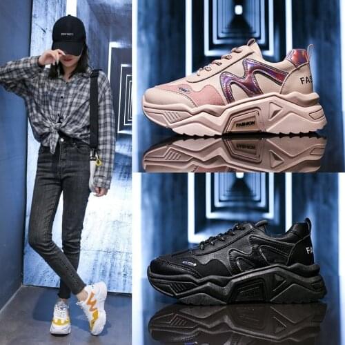 Spring Autumn New Women Thick Bottom Shoes Fashion Platform 5CM High Quality Girls Sneakers Zapatos De Mujer Tenis Zapatillas