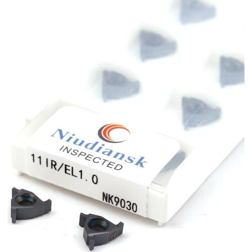 10pcs 11IR EL 0.8 1.0 1.1 1.2 1.25 1.3 1.4 1.5 1.75 NK9030 CNC lathe tool Carbide Insert Machine tool processing Grooving Insert