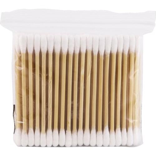100pcs Disposable Cotton Swab Double Head Eyelash Extension Makeup Wood Sticks Nose Ears Care Cleaning Beauty Tools Cotton Buds
