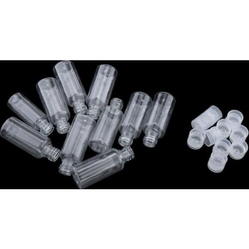 10x Clear Plastic Cosmetic & Multi-purpose Jar Container Pot with Threaded Cap