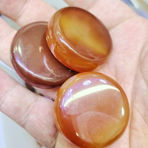 3pcs Natural agate dish Healing therapy craft Lettering Reiki Chakra treatment Minerals stones