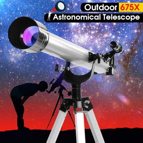675x Astronomical Refractive Zooming Telescope Sky Monocular With Tripod for Space Celestial Observation Monocular/Binoculars