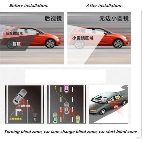2Pcs 360 Degree Full Angle Car Reverse Assist Blind Spot Mirror For Lexus is250 rx330 330 350 is200 lx570 gx460 Car Accessories