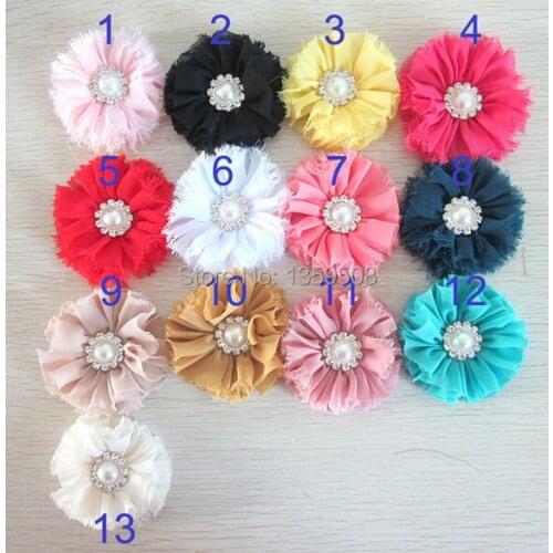 Free Shipping!26pcs HOT shabby Chiffon Flower Tulle Lace Layered Flowers With Pearl Button gilrs hair accessory,Headwear