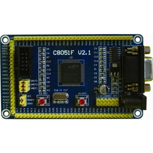Free shipping C8051F120 board / core / / minimum system 12 bit AD/DA microcontroller
