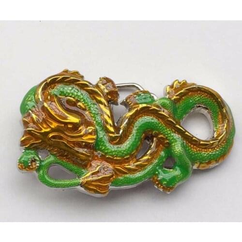 Colorful Dragon belt buckle with pewter finish SW-BY734 suitable for 4cm wideth belt with continous stock