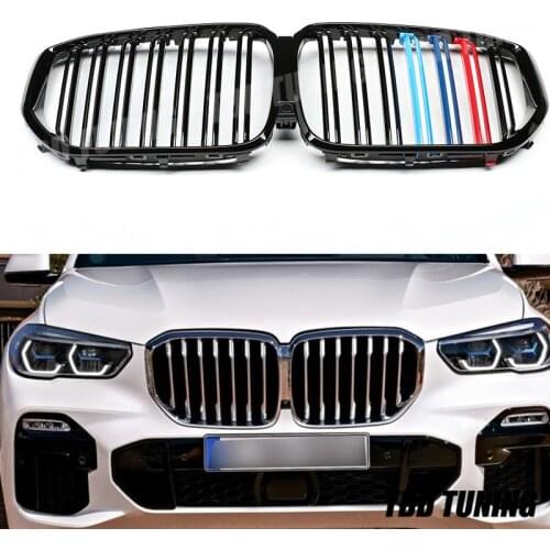 Dual Slats Front Grille For BMW X5 G05 2019 2020 Glossy Black &Three Color X5 G05 Front Grille