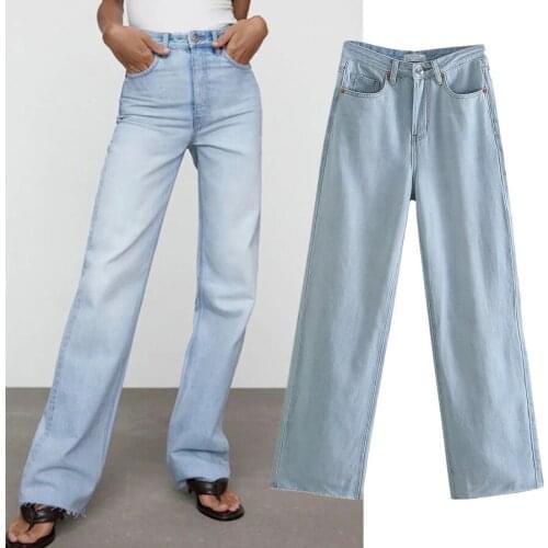 Jenny&Dave Wide Leg Jeans Ins Fashion Blogger Vintage High Street Loose Mom Jeans Woman High Waist Jeans Boyfriend For Women