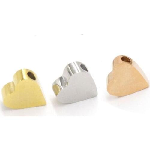 Jisensp Stainless Steel Small Heart Charms for DIY Jewelry Making Romantic Love Heart Earrings Accessories Party Gift bijoux
