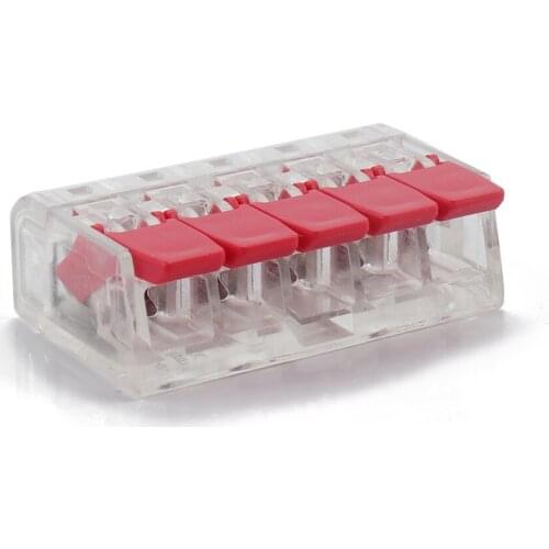 60 pcs/lot 221-415 LEVER-NUTS 5 Conductor Compact Connectors