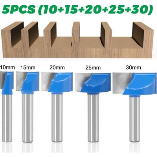 5pcs/set 8mm Shank Cleaning Bottom Engraving Solid Carbide Router Bit Woodwork