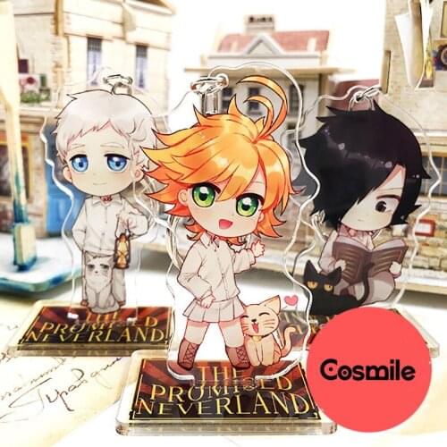 CoSmile The Promised Neverland Doll Toy acrylic keychain strap figure stand display cute Cosplay Limited cos Gift lovely C