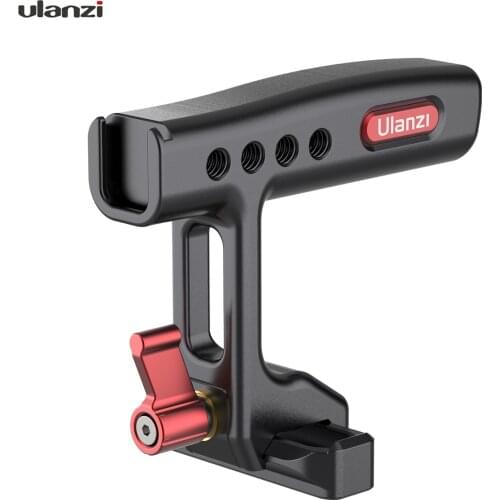 Ulanzi R084 Camera Cage Mini Metal Top Handle Universal Hand Grip Aluminum Alloy with Cold Shoe Mount 1/4 Inch Screw Holes