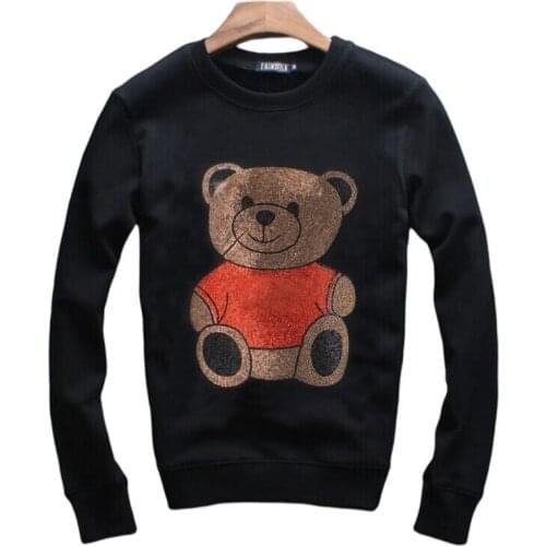 Fashion Hot drill Pullover Anime Hoodies Men Casual Hooded Streetwear Sweatshirts Hip Hop Male Tops Casual man and women