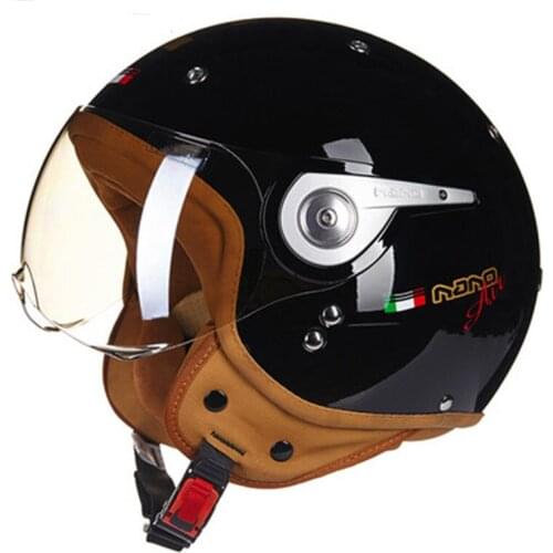 Casco Moto Motorcycle Helmet 3/4 Open Face Scooter Halmet Motocross Vintage Casque Moto Casque Casco Motocicleta Capacete 110A