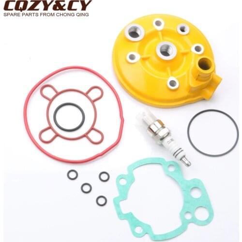90cc 49mm Engine cylinder head & E6TC spark plug & cylinder head Gasket Set for minarelli CPI SM SX 50 Supercross AM4 AM5 AM6 2T