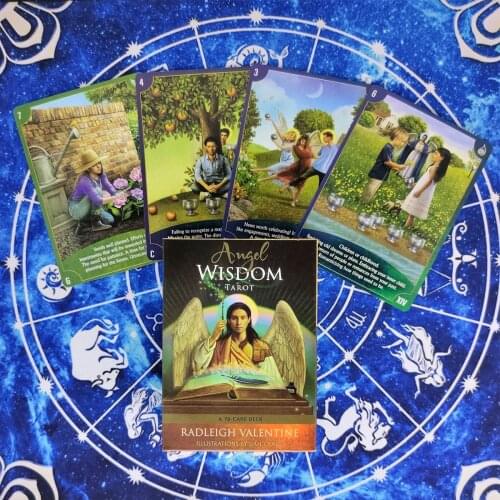 New Angel Wisdom Tarot Cards And PDF Guidance Divination Deck Entertainment Parties Board Game Support Drop Shipping 78 Pcs/Box
