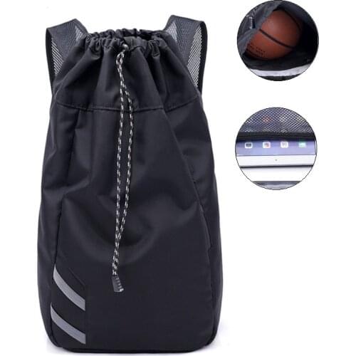 Bag Basketball Backpack Folding Ball Gym Travel Handbag For Men Training Large Over The Shoulder Lightweight Drawstring Sport