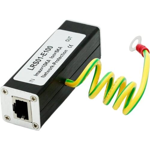 Network RJ45 Surge Protector Protection Device Lightning Arrester SPD for 100M Ethernet Network Thunder Lightning Arrester