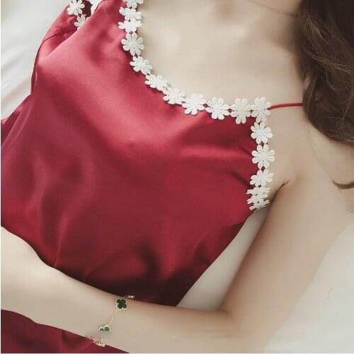 Silk pajama sets girls and women pajamas summer lace tank tops and shorts girls underwears family look