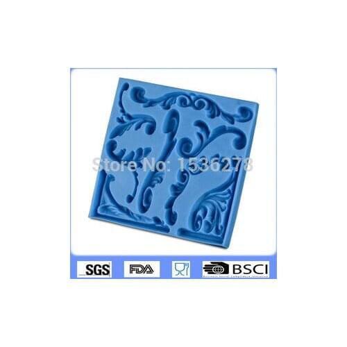 3D Retro Palace Lace Silicone Mold Chocolate Fondant Cake Decorating DIY Art Tools A219