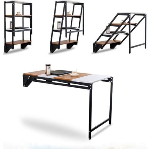 Folding Dining Table Set Kitchen Stuff Storage Turns Into A Foldable Bookshelf Home Kitchen Furniture Free Shipping