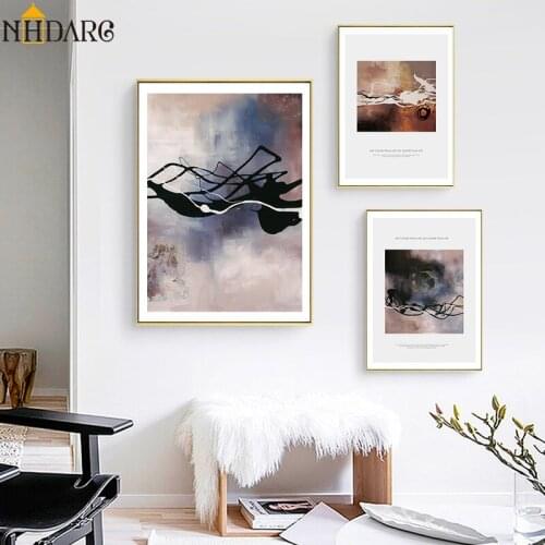 Modern Nordic Abstract Decoration Style Art Posters and Prints Canvas Painting Wall Pictures for Living Room Home Decor Cuadros