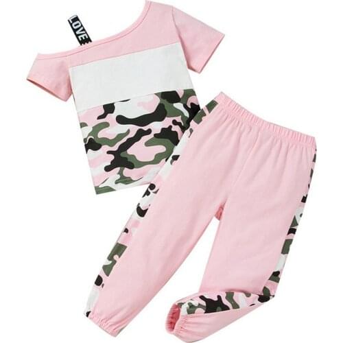 Toddler Girl Outfits Summer Kids Clothes Leopard Print Short Sleeve Tops+Pants 2Pcs Outfit Sets Tracksuit Casual Clothing D30