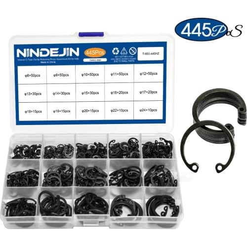 445pcs C type internal circlip retaining rings assortment kit for hole stainless steel carbon steel circlip snap rings DIN472