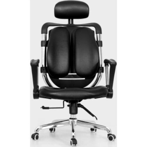 Comfortable Double Back Seat Multifunction Gaming Chair Lifted and Rotation Staff Stool PU Reclining Adjustable Office Chair