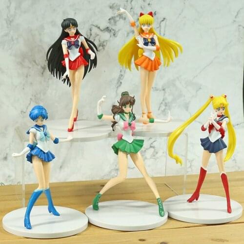 Japanese Anime Cartoon Figure Mercury Mars Jupiter Venus Figurines Kids Doll Toys 5pcs/set