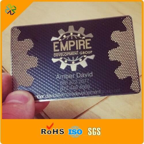 Custom Invitation Visit Blanks Laser Cut Credit Black Metal Business Card