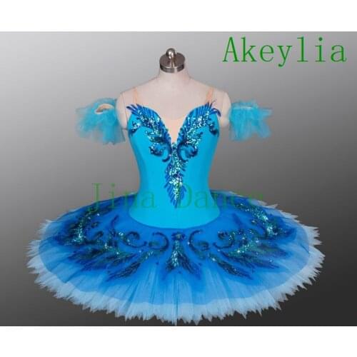 Professional Ballet Tutu Blue bird variation Classical Performance Competition Ballerina Ballet Stage Costume Pancake Tutu girls