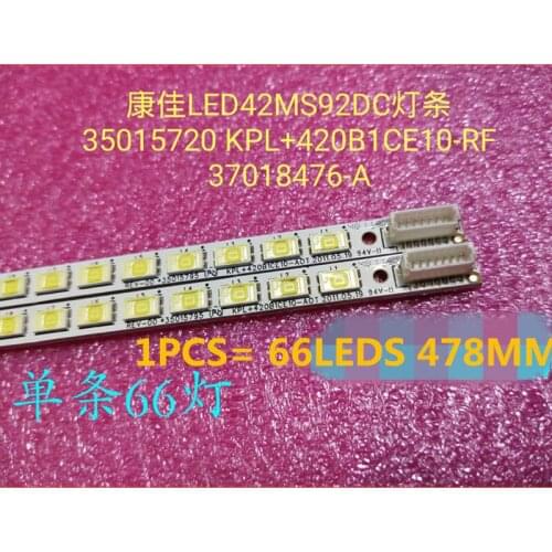 2Pieces/lot for Konka LED42MS92DC LCD backlight strip 35015720 KPL 420B1CE10-RF 37018476-A 66LEDS 478MM