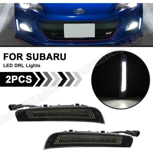 2Pcs Car Front Bumper LED DRL LED Daytime Running Lights Lamp White Light Waterproof For Subaru BRZ 2017 2018 2019 2020 2021