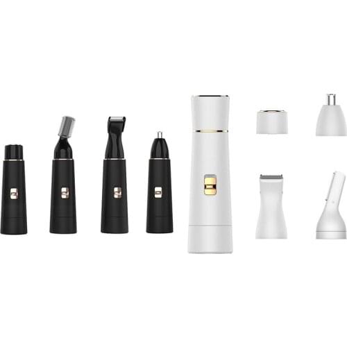 4 In 1 Bikini Trimmer For Women Facial Hair Painless Removal Wet/Dry Ladies Shaver For Face/Bikini Area/Armpit/Leg