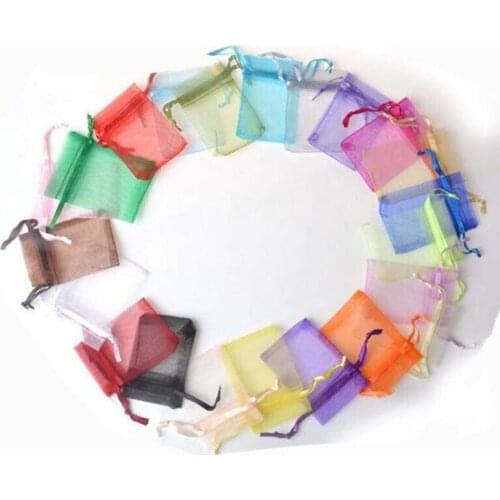 50Pcs/bag 11x16cm Organza Bags Jewelry Pouches Gift Bags Wedding Decoration Gauze Element Jewelry Packaging Bags 8Z-SH315