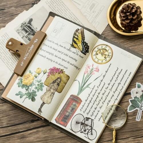 60pcs/pack Vintage Special Shaped Paper Sticker 10 Styles Can Choose DIY Label Diary Notebook Decoration