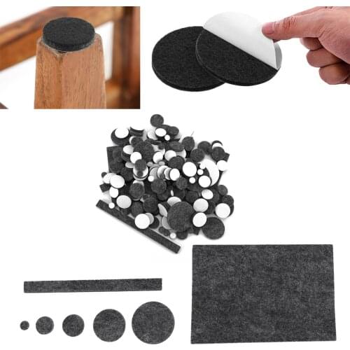 Areyourshop 181Pcs Furniture Pads Chair Leg Floor Protectors Felt Pads Hardwood Floors Computer Host Support