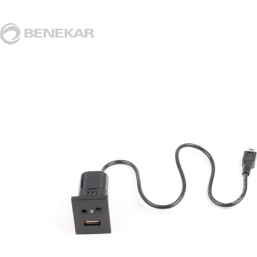 AUX USB Plug Switch Slot Black Interface Mini USB Adapter For Ford Focus 2009-2013